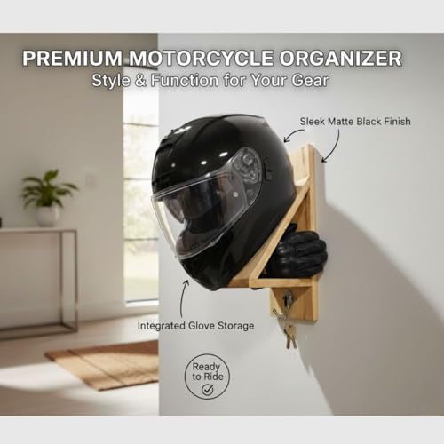 AMAZBIRD Wooden Helmet Wall Mount Organizer - Image 3