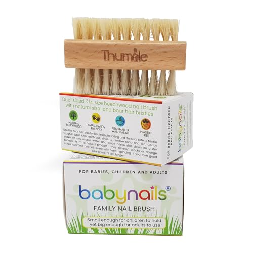 Cepillo Uñas Madera Bebé (2 unidades) | Limpia Uñas Dedos | para Bebés Niños Adultos | Cepillo Limpieza Uñas Familia by Baby Nails