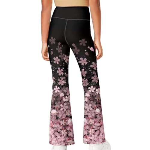 Girls Flare Leggings 5-14T Cute Bell Bottoms for Girl Yoga Pants for Gym4