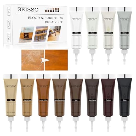 SEISSO 12 Stücke Möbel Reparatur Set, Holzmöbel Reparaturlacke für Mobelkratzer, Furnier und Laminat, Holz Reparatur Set