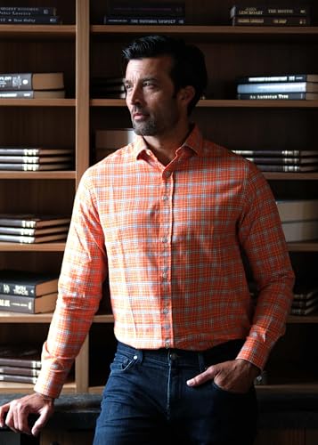 SWIMS Lux 100% Cotton Flannel Shirts for Men with Mechanical Stretch, Soft, Comfortable and Versatile Sportswear2