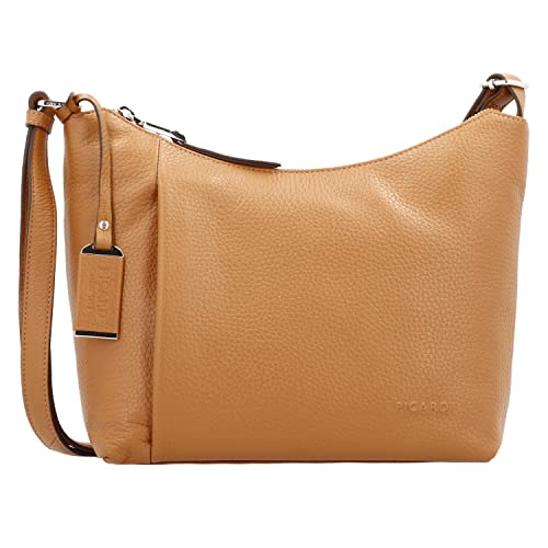 Picard Damen Schultertasche PURE aus Echtleder Mittel | mit Reißverschluss...