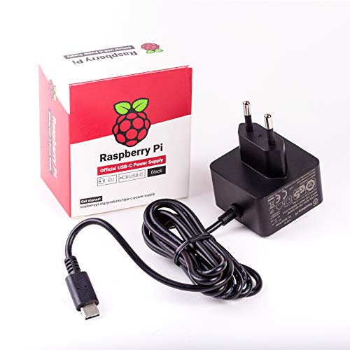 Raspberry Pi 4 Usb-C Power Supply Spina Ue (Nero)