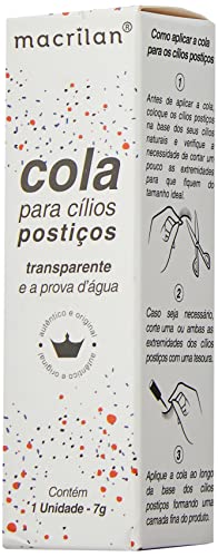 Macrilan Cola Para Cílios Postiços. Transparente. - Ca-001