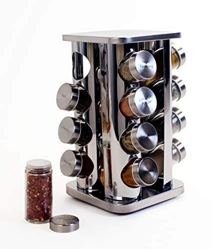 Orii Acero Spice Rack, Steel Caps #TOP3