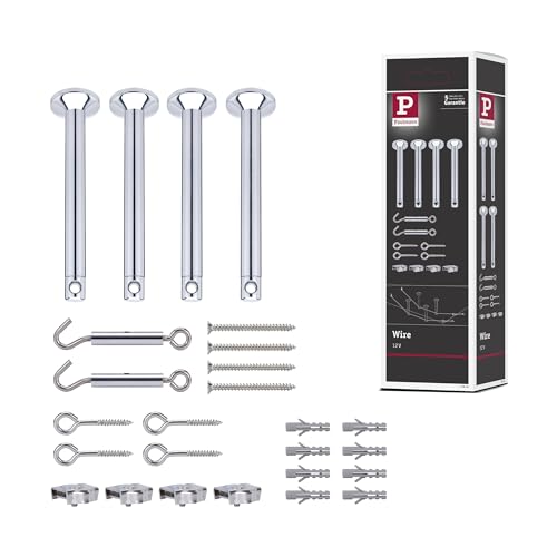Paulmann 17834 Syst. câble access. câble Kit montage câble de tens° 165 mm Chrome accessoires halogène syst. câbles 12V incl. renvoi et attaches
