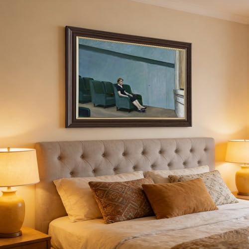 Impression sur toile Edward Hopper Intermission cadre mural bureau 20x30 - 4