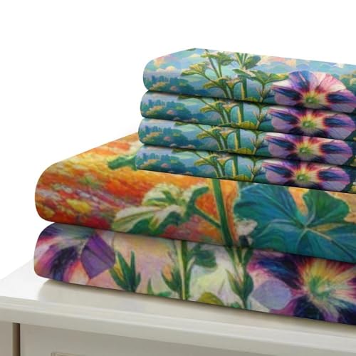 Housse de couette 140x200 anti-glissement parure de lit microfibre facile à laver - 6