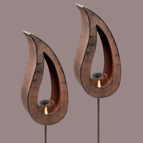 HEIGART Dekorative Gartendeko in Edelrostoptik, 2er-Set für...