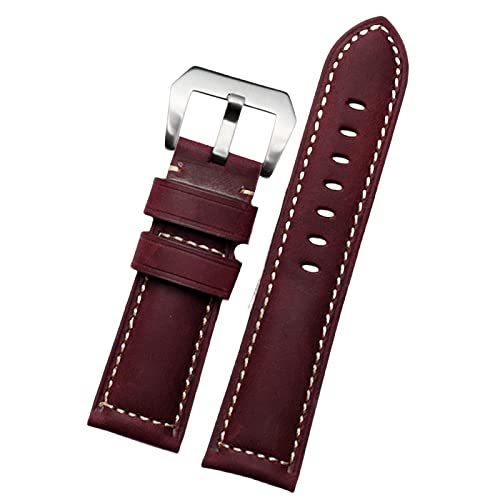 Bracelet montre cuir authentique 26mm rétro vintage pour PAM111 441