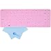 LeenCore® Ultra thin Silicone Laptop Keyboard Cover Skin Protector for HP 2000, CQ43 CQ57 CQ58 G6-1xxx series, G6T-1xxx series, G6S-1xxx series, G6z-1xxx series, G4, DM4-3xxx series, DV4-4xxx series, DV4-5xxx series, ENVY 15-3xxx series, ENVY Sleekbook 4t-1xxx series, ENVY Sleekbook 6t-1xxx series US Layout + 1x Microfiber Cleaning Cloth from LeenCore (Light Pink)