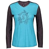 XS/S/M/L/XL Scott Trail Flow Merino Damen Fahrrad Trikot lang Breeze blau 2021: Größe: L (40/42)
