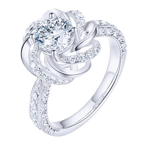 Brand Adjustable Moissanite & Diamond Women's Engagement Rings - Solitaire & Promise - Wedding & Daily Wear - Size Available