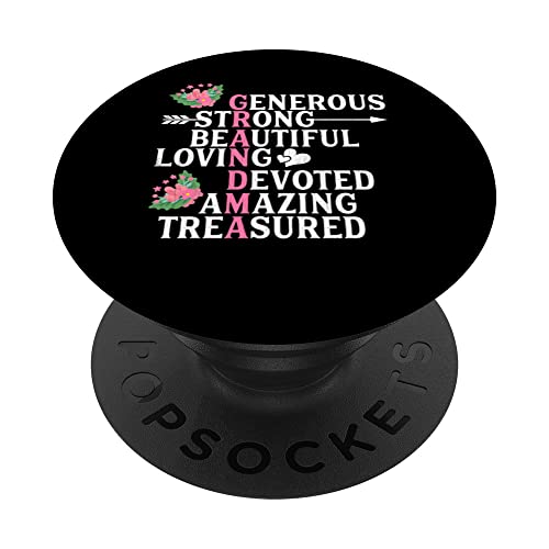 Grandma Facts Funny Grandmother Nana Lover Gráfico PopSockets PopGrip Intercambiable