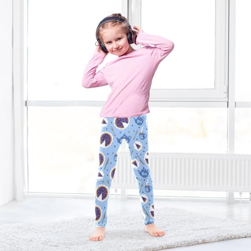 Girls Leggings Blueberry Pie and Tea Toddler Girls Clothes Leggings for Girls Toddler Girls Leggings 3-4T4