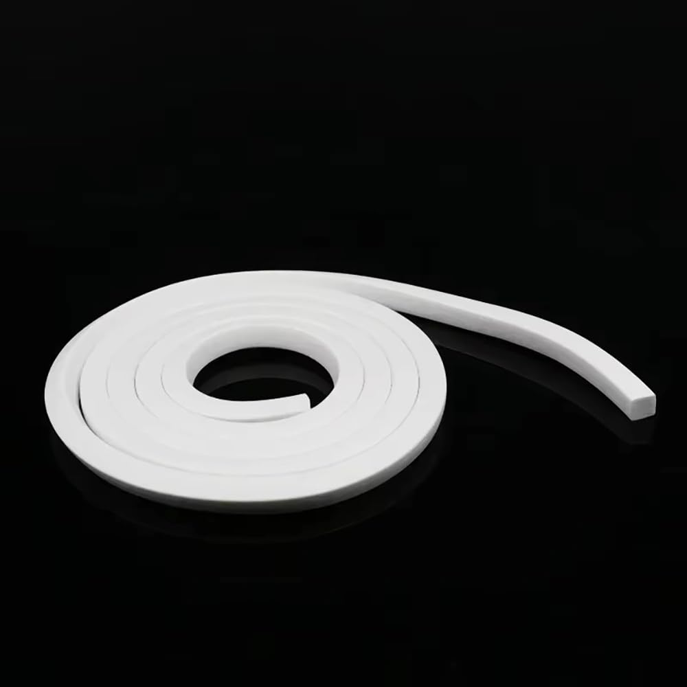 Striscia di Guarnizione in Schiuma di Silicone, Striscia di Tenuta in Spugna Gomma siliconica Quadrata Bianca da 10 m, Dimensioni Multiple for Porte finestre(3mm x 20mm)