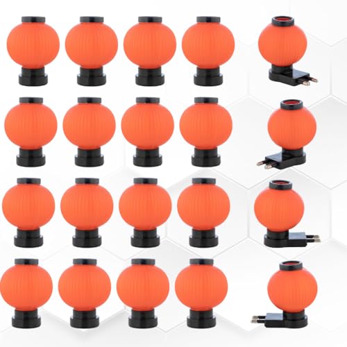 Image of Hi-Plasst Red Night Lamp for Bedroom - Pack of 20 Plug in LED 0 Watt Bulb Lamp, Ambient Wall & Side Table Night Lighting