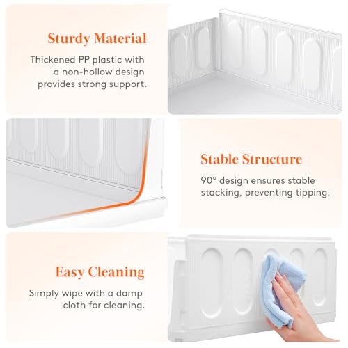Lifewit 6-Pack Stackable Closet Organizers and 12-Pack 11 Inch Gray Foldable Storage Cubes, Multifunctional Organizers for Wardrobe, Bedroom, Kitchen, Office & Dorm thumbnail 6