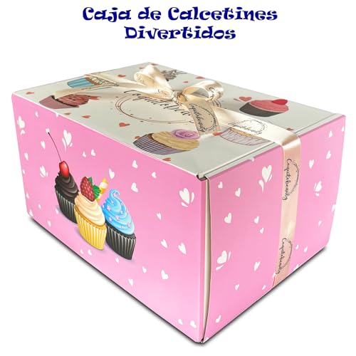 Chaussettes rigolotes pour cocooning à la maison avec le pack de 6 Cupcakes - 6