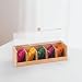 woodluv. Caja de 5 compartimientos para bolsitas de té en bambú, acrílico...
