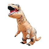 PopHMN Disfraz inflable de T Rex Disfraces de Navidad Dinosaurio - Disfraz de dinosaurio para niños adultos Ropa de Tyrannosaurus Rex - Disfraz divertido de T Rex Vestidos de mascarada-1,4 M/1,95 M