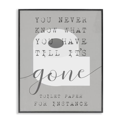 Humorous Bathroom Phrase Comic Cityscape, 11 x 14 Inch Framed Giclée Print