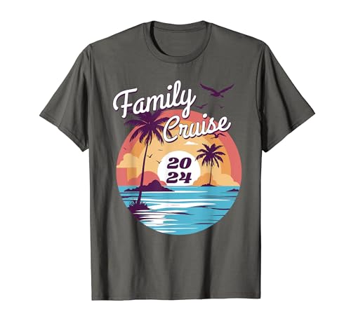 2024 Summer Vacation Family Cruise 2024 Tropical Sunset Maglietta
