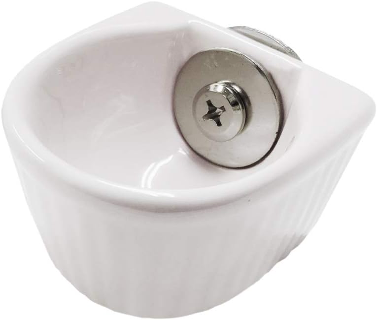 えさ入れs 小動物用 陶器 ハムスター うさぎ 小鳥 チンチラ ペット 食器 固定 Fuu ホワイト 最適な価格