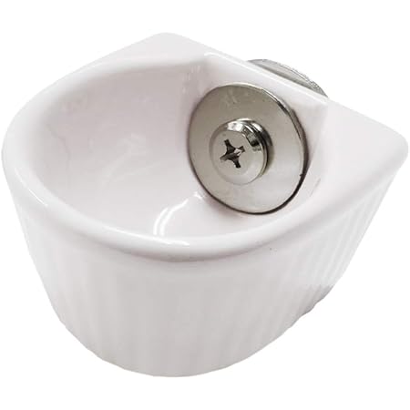 Amazon Fuu えさ入れ 金具付 S 小動物用 うさぎ チンチラ デグー ハムスター モルモット モモンガ 小鳥 ペット 陶器 留め具付 転落防止 ホワイト Fuu 食器 ボウル 通販