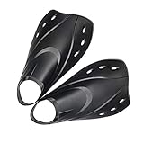 Abaodam Verstellbare kurze Schwimmflossen, Schnorcheln, Schwimmflossen für Damen und Herren