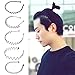 Produktbild RetroFun Haarbügel, 5 Stück Schwarz Multi-Style Wave Stirnband Zubehör Unisex Flexible Comb Haarband Zubehör für Frauen Männer