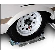 ADNIK RV Trailer for Use with Single Axle Tire Silver Wheel Chock