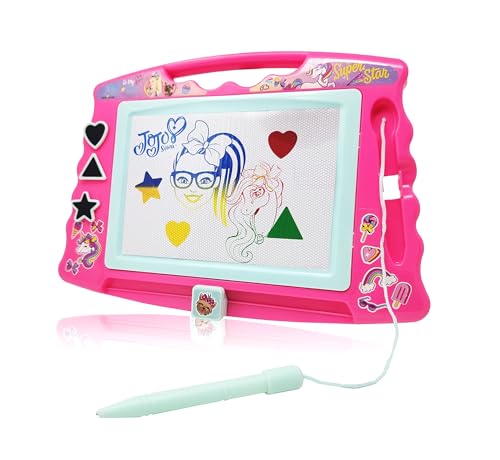 Lollipop JoJo Siwa Magnetic Drawing Board with Stylus and 3 Stamps, for Girls or Boys