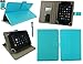 Price comparison product image Emartbuy® Time2 G881A 8 Inch Windows Tablet PC Universal Range Turquoise Multi Angle Executive Folio Wallet Case Cover With Card Slots + Turquoise Stylus