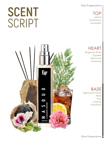 Image of EM5 Masoud Unisex Perfume | Eau De Parfum Spray for Men & Women | Rose Oud Warm Spicy Fragrance | Luxury Gift for Him /Her | 15 ml