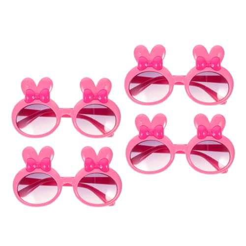 Beaupretty 4Pcs Cute Cartoon Rabbit Sunglasses Adorable Beach Party Eyewear Fun Photo Props for Festivals Birthdays Stylish for Boys