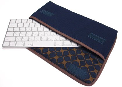 suono(スオーノ) Apple Magicキーボードケース(ネイビー・キャロル)-ハンドメイド