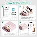 TYPONOS Sticker Printer, PM290 Mini Printer, Bluetooth Sticker Maker Machine with 3 Rolls Paper, Portable Print Pod for Study Notes, Journal, Lists, Pictures, DIY Gifts for School Office Home, Pink