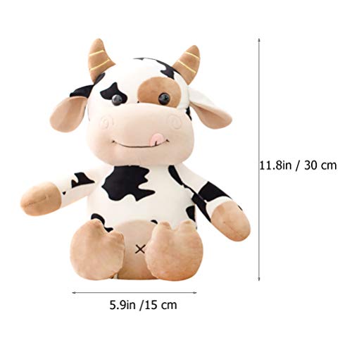 Toyvian 1 Unidade Ano Do Boi Boneca Vaca Brinquedos De Pelúcia De Animais Almofada De Brinquedos Gra