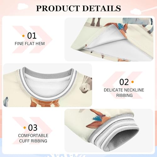 Girls Sweatshirt Dress Pullover Long Sleeve Sweater Dress Casual Toddler Girl Dress 2-8 Years3