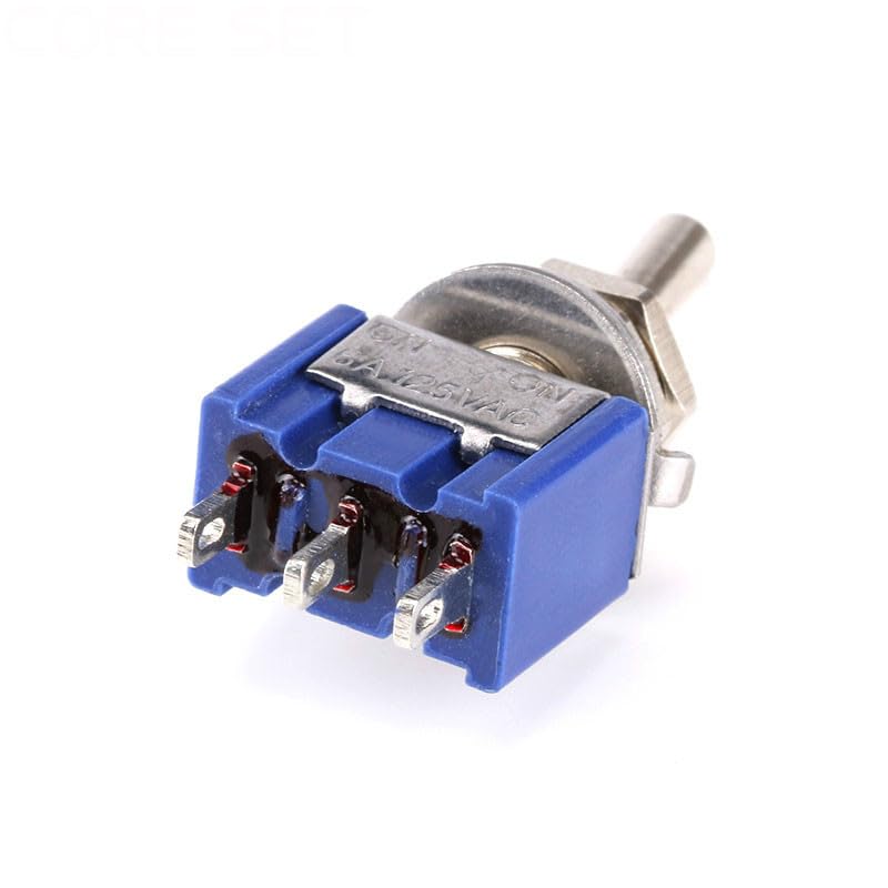 5Pcs/Lot 3-Pin Mini Toggle Switches MTS-102 SPDT Rocker Switch ON-ON AC 125V/6A