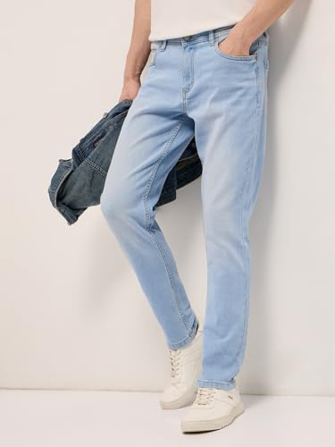 Image of THE BEAR HOUSE Men's Cotton Washed Slim Fit Jean