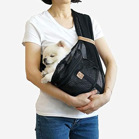 Amazon 犬 スリング 強化 メッシュ 夏用 コンパクト 爪から丈夫 キャリーバッグ お出かけ 散歩 かわいい 人気 小型犬 セール 春 夏 秋 Parisdog パリスドッグ 正規品 Wsisters ダブルシスターズ ダブシス 強化メッシュ夏用スリング ブラック Mサイズ ノー