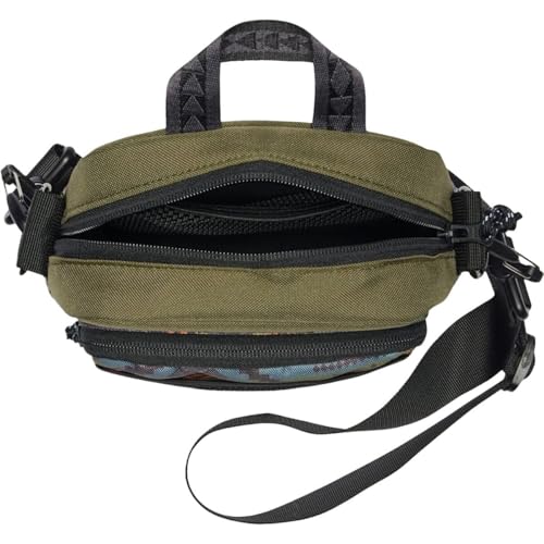 Pendleton Crossbody Bag, Black with Southwestern Pattern, Recycled Polyester, 7x9x4 Inches, Mesh Pocket, Adjustable Strap3