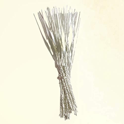 Puja N Pujari Silver Durva Grass for Ganapati Pooja - Pack of 108
