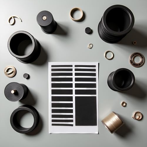 Unsichtbarer Ringgrößenversteller für lose Ringe, 6 Größen, Schmuckschutz, Abstandshalter, Montagewerkzeug und Zubehör, Schwarz