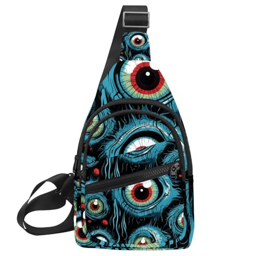 Mochila cruzada de Halloween para viajar y senderismo unisex