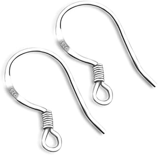 10 Pairs Silver French Wire Earring Hooks Fish Hook Earrings Sterling Silver Earwires