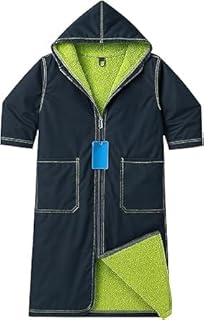 روب سباحة مصمم بسوستة أمامية كاملة الطول من اكوا، لون أزرق غامق