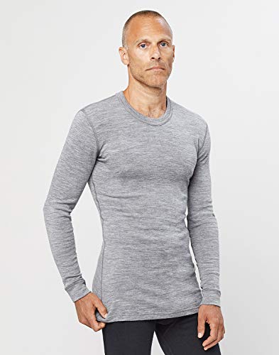 Merino-Unterwäsche für Herren – Dilling Langarmshirt in Grau